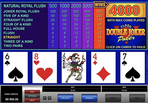 double joker poker slot machine bonus